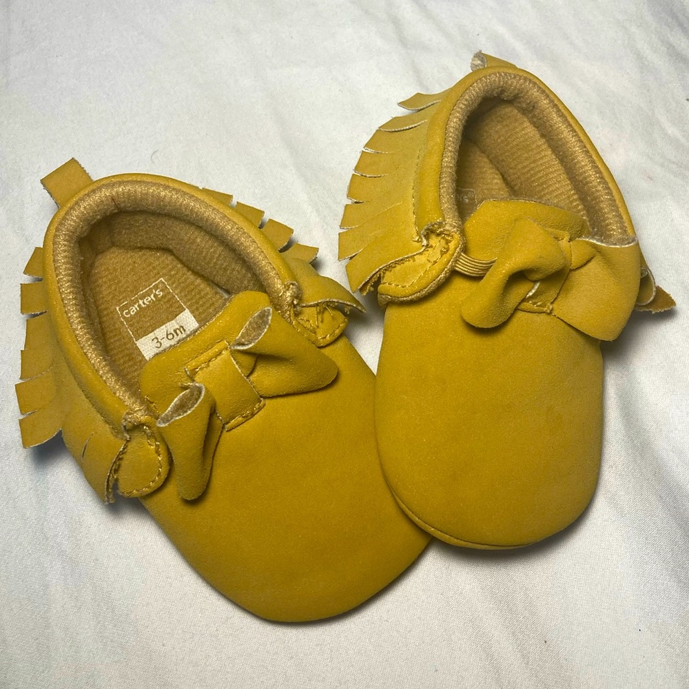 Soft Sole Baby Moccasins Carter’s 3-6 Months Tan